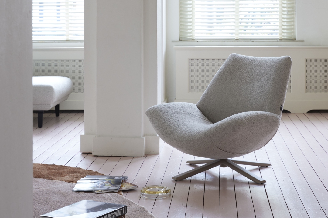 Rocco draaivoet metaal hoog Sfeerbeeld 1