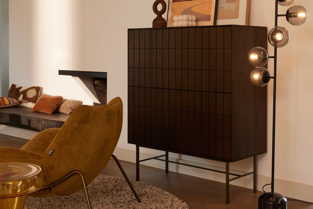 Kast Cubio Cupboard Espresso Sfeerbeeld 1